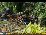 UB: 3, sugatan matapos mahulog ang sinasakyan nilang truck sa bangin sa Zamboanga Del Sur