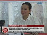 24 Oras: Sen. Poe, hindi mag-iinhibit sa imbestigasyon sa Mamasapano encounter