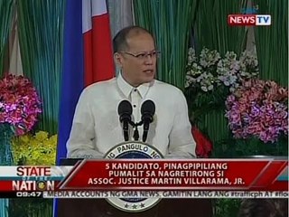 SONA: 5 kandidato, pinagpipiliang pumalit sa nagretirong si Assoc. Justice Martin Villarama, Jr.