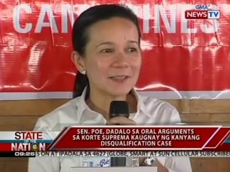Sen. Poe, dadalo sa oral arguments sa Korte Suprema kaugnay ng kanyang disqualification case