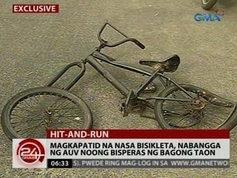 24 Oras: Magkapatid na nasa bisikleta, nabangga ng AUV noong bisperas ng bagong taon