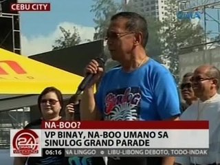 24 Oras: VP Binay, na-boo umano sa Sinulog Grand Parade