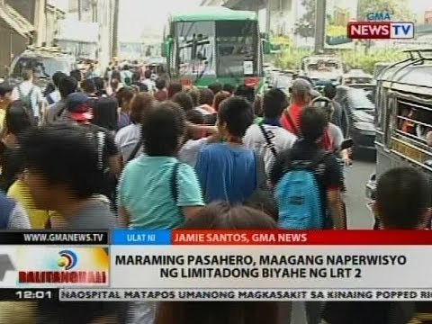 BT: Maraming pasahero, maagang naperwisyo ng limitadong biyahe ng LRT 2