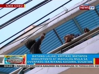 Batang lalaki, kritikal matapos makuryente at mahulog mula sa overpass sa Cebu City