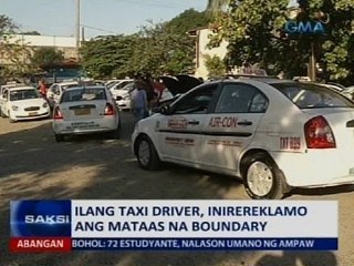 Saksi: Ilang taxi driver, inirereklamo ang mataas na boundary
