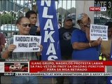 Ilang grupo, nagkilos-protesta laban sa pag-veto ni PNoy sa dagdag-pensyon para sa mga retirado
