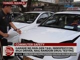 Garahe ng Ran-Gen Taxi, ininspeksyon; Mga driver, nag-random drug testing