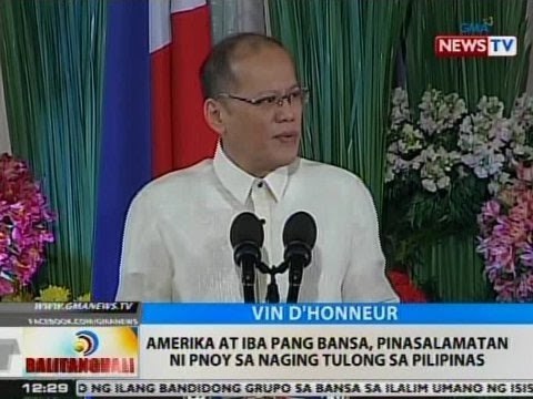 BT: US at iba pang bansa, pinasalamatan ni PNoy sa naging tulong sa PHL