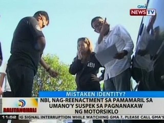 BT: NBI, nag-reenactment sa pamamaril sa umano'y suspek sa pagnanakaw ng motorsiklo sa Pampanga