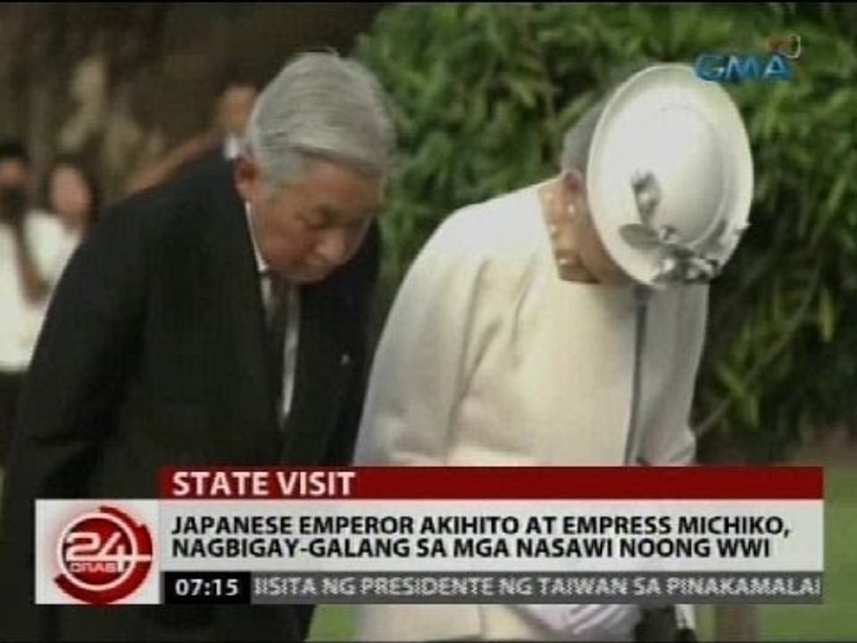 Japanese Emperor Akihito at Empress Michiko, nagbigay-galang sa mga nasawi noong WW II