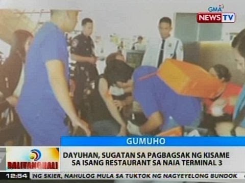 BT: Dayuhan, sugatan sa pagbagsak ng kisame sa isang restaurant sa NAIA Terminal 3