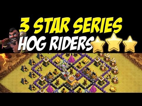 3 Star Series: Hog Rider Attack Strategy TH8 vs TH8 War Base #25 | Clash of Clans