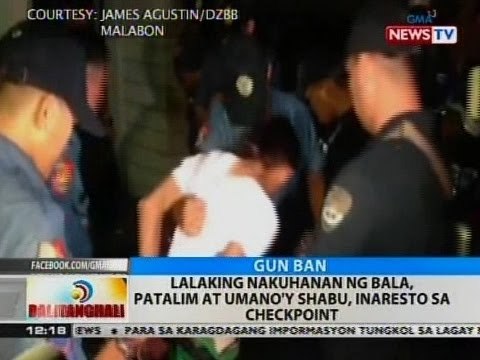 BT: Lalaking nakuhanan ng bala, patalim at umano'y shabu, inaresto sa checkpoint