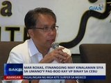 Saksi: Mar Roxas, itinangging may kinalaman siya sa umano'y pag-boo kay VP Binay sa Cebu