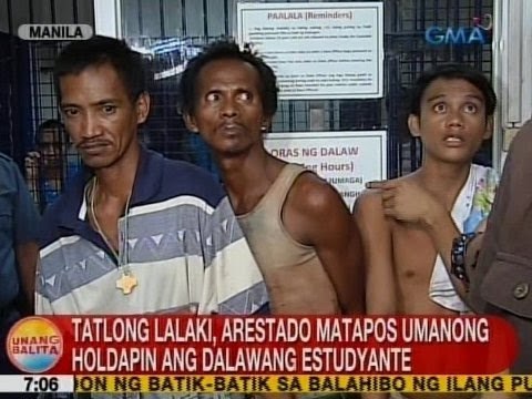 UB: 3 lalaki, arestado matapos umanong holdapin ang 2 estudyante sa Maynila
