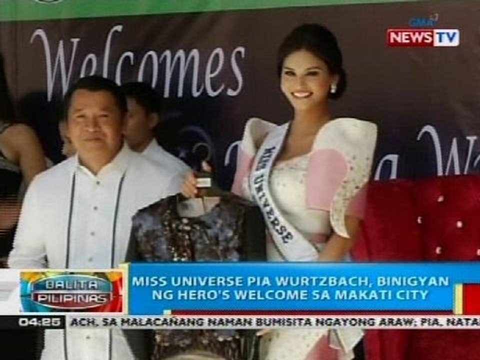 BP: Miss Universe Pia Wurtzbach, binigyan ng hero's welcome sa Makati City