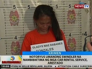 BT: Notoryus umanong swindler na nambibiktima ng mga car rental service, arestado