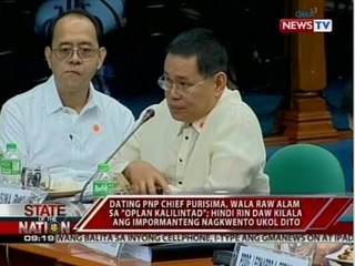 SONA: Dating PNO Chief Purisima, wala raw alam sa "Oplan Kalilintad”