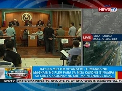 Dating MRT GM Vitangcol, tumangging maghain ng plea para sa mga kasong isinampa laban sa kanya