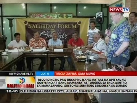 Recording ng pag-uusap ng isang opisyal ng gobyerno at isang mambabatas, gustong isumiteng ebidensya