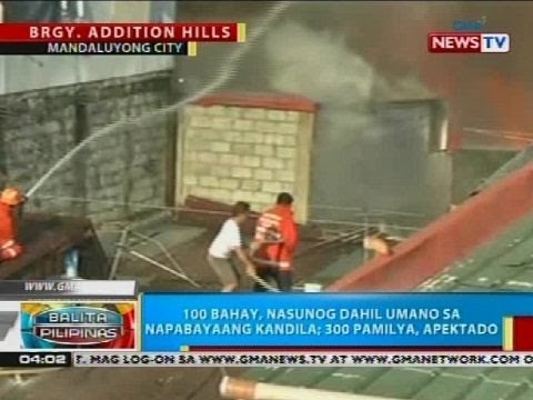 100 bahay sa Mandaluyong City, nasunog dahil umano sa napabayaang kandila; 300 pamilya, apektado