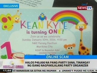 BT: Halos P40k na pang-party sana, tinangay ng isang nagpakilalang party organizer