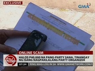 Halos P40,000 na pang-party sana, tinangay ng isang nagpakilalang party organizer