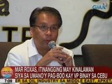 UB: Mar Roxas, itinangging may kinalaman siya sa umano'y pag-boo kay VP Binay sa Cebu