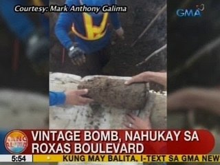 UB: Vintage bomb, nahukay sa Roxas Boulevard