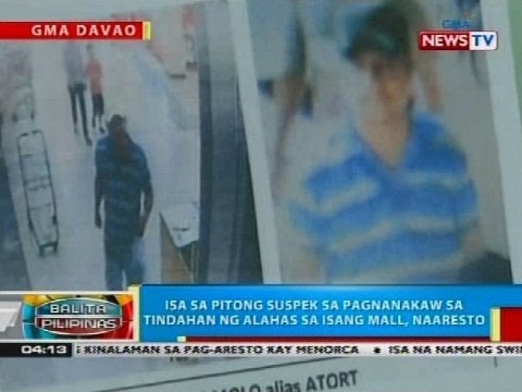 Isa sa pitong suspek sa pagnanakaw sa tindahan ng alahas sa isang mall sa Tagum City, naaresto