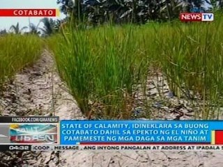 State of calamity, idineklara sa buong Cotabato dahil sa epekto ng el niño