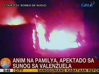 UB: 6 na pamilya, apektado sa sunog sa Valenzuela