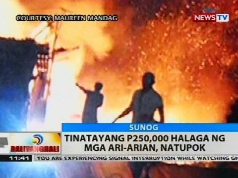 BT: Tinatayang P250,000 halaga ng mga ari-arian, natupok