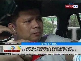 BT: Lowell Menorca, sumasailalim sa booking process sa MPD station 5