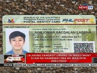 Lalaking sangkot umano sa investment scam na nambibiktima ng mga OFW, arestado