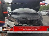 QRT: Taxi, nagliyab sa bahagi ng EDSA-Santolan