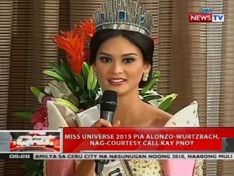 Miss Universe 2015 Pia Alonzo-Wurtzbach, nag-courtesy call kay PNoy