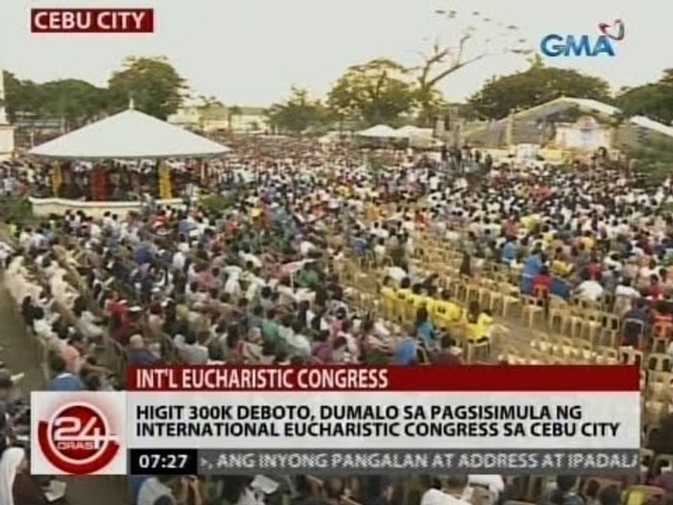 Mahigit 300k deboto, dumalo sa pagsisimula ng International Eucharistic Congress sa Cebu City