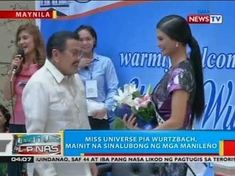 BP: Miss Universe Pia Wurtzbach, mainit na sinalubong ng mga Manileño