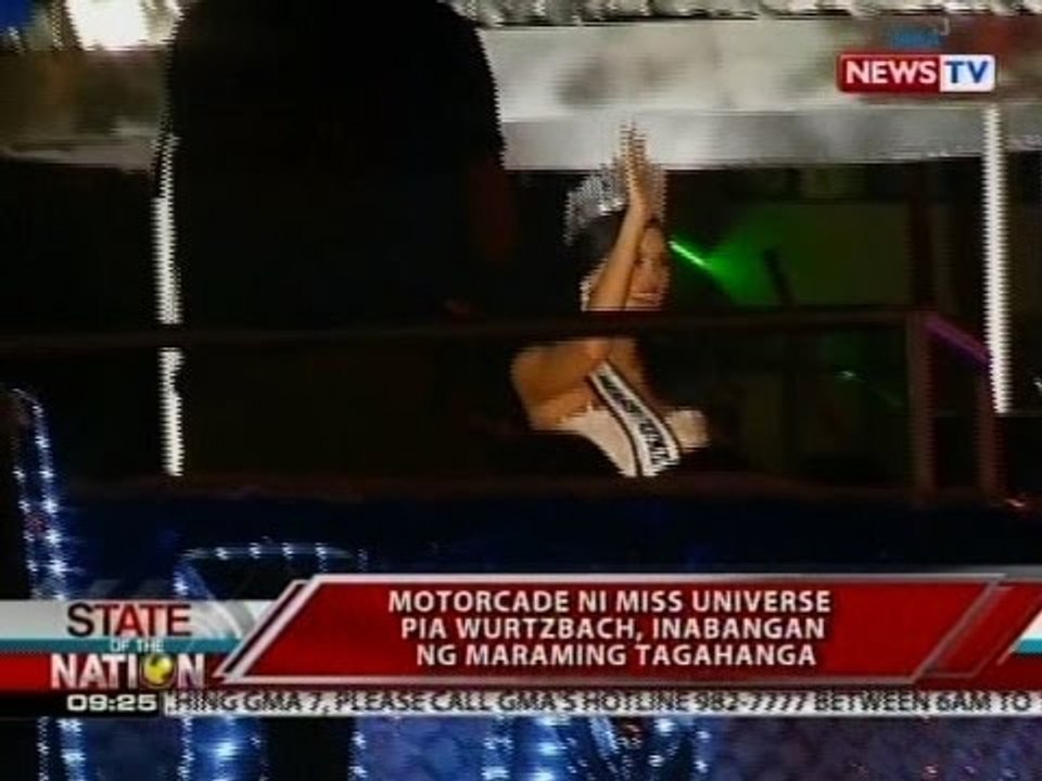 SONA: Motorcade ni Miss Universe Pia Wurtzbach, inabangan ng maraming tagahanga