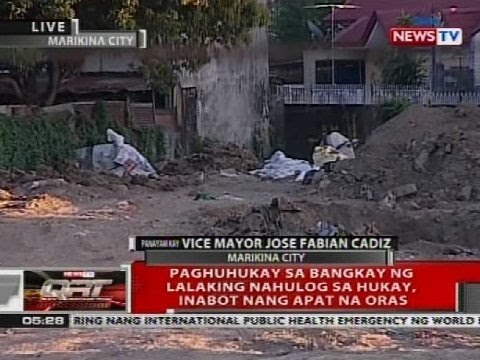 Lalaking namatay matapos mahulog sa hukay sa construction site, naiahon na ang bangkay