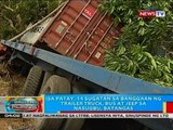 Isa patay, 14 sugatan sa banggaan ng trailer truck, bus at jeep sa Nasugbu, Batangas