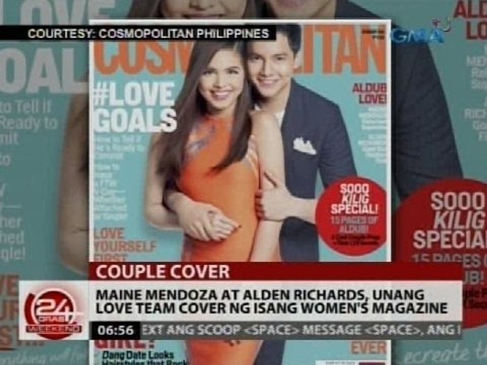 Maine Mendoza at Alden Richards, unang love team cover ng isang women's magazine