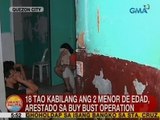 UB: 18 tao kabilang ang 2 menor de edad, arestado sa buy bust operation sa QC