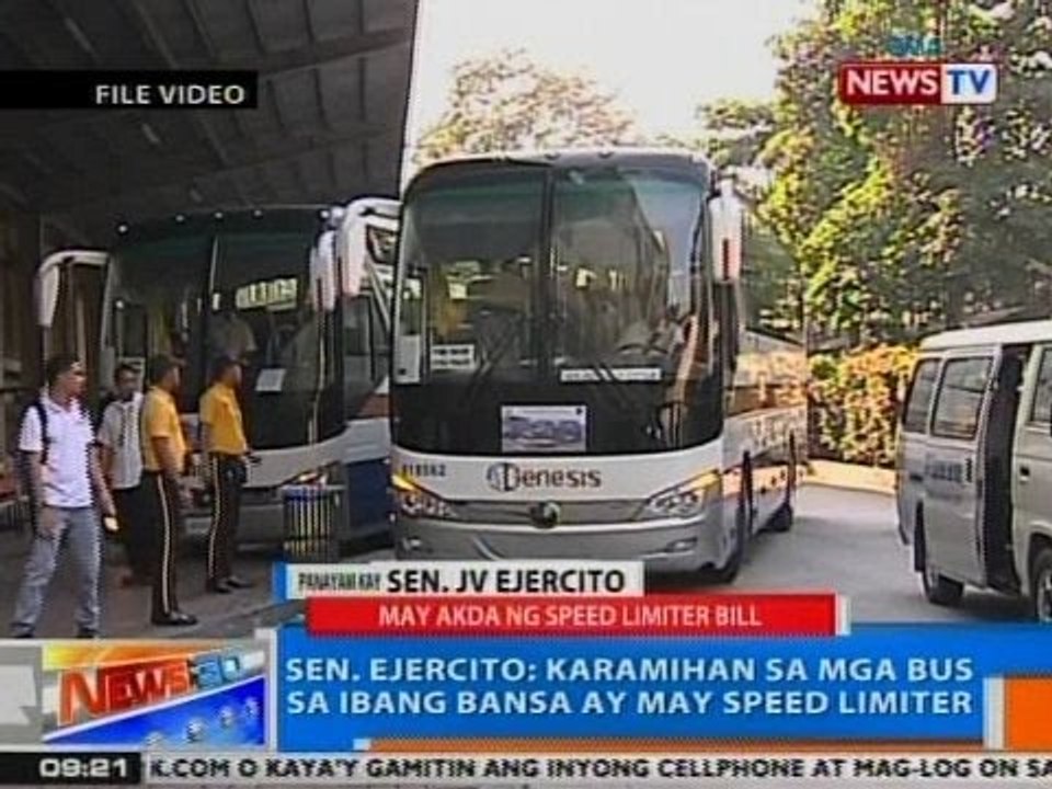 Panayam kay Sen. JV Ejercito kaugnay sa panukalang paglalagay ng speed limiter sa mga bus at truck