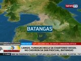 Langis, tumagas mula sa chartered vessel ng Chevron sa San Pascual, Batangas