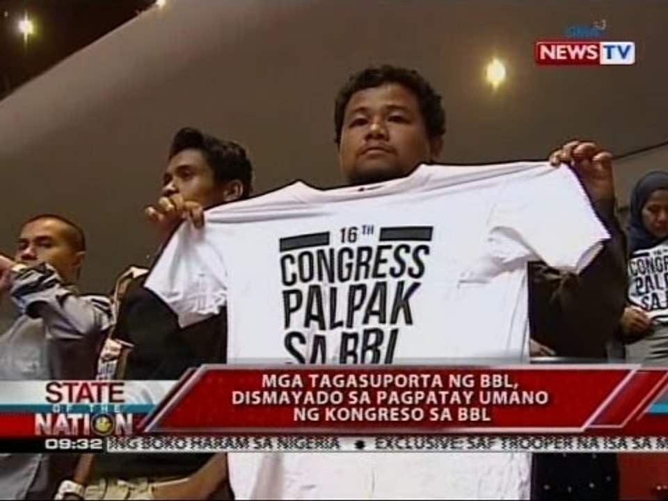 SONA: Mga tagasuporta ng BBL, dismayado sa pagpatay umano ng kongreso sa BBL