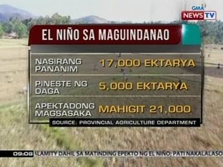 Maguindanao at Kidapawan City, isinailalim sa state of calamity dahil sa pinsalang dulot ng el niño