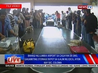 NTVL: Bahagi ng Lumabia Airport sa Cagayan de Oro, gagamiting storage depot ayon kay Sec. Coloma