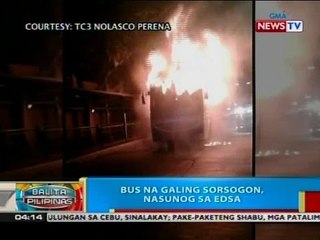 BP: Bus na galing Sorsogon, nasunog sa EDSA